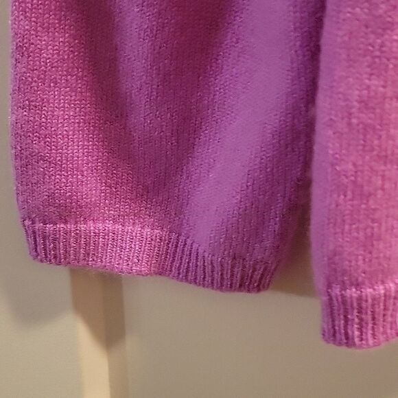 Talbots Pure Cashmere Crewneck Pullover Sweater Small NWT Purple - Picture 6 of 8